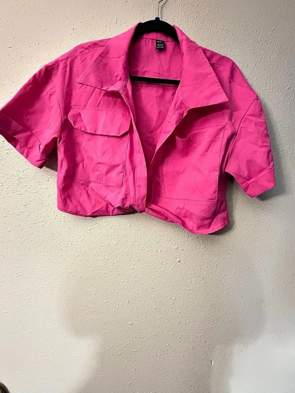 SHEIN Pink Utility Jacket Size Medium Like New